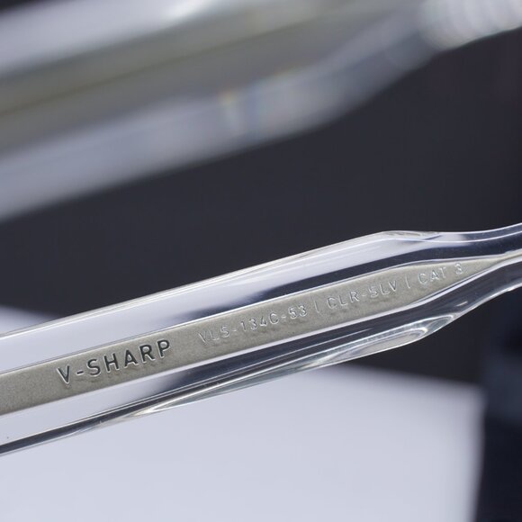 Valentino V-SHARP VLS-134C Rectangle Sunglasses - Transparent\Grey - Picture 9 of 10